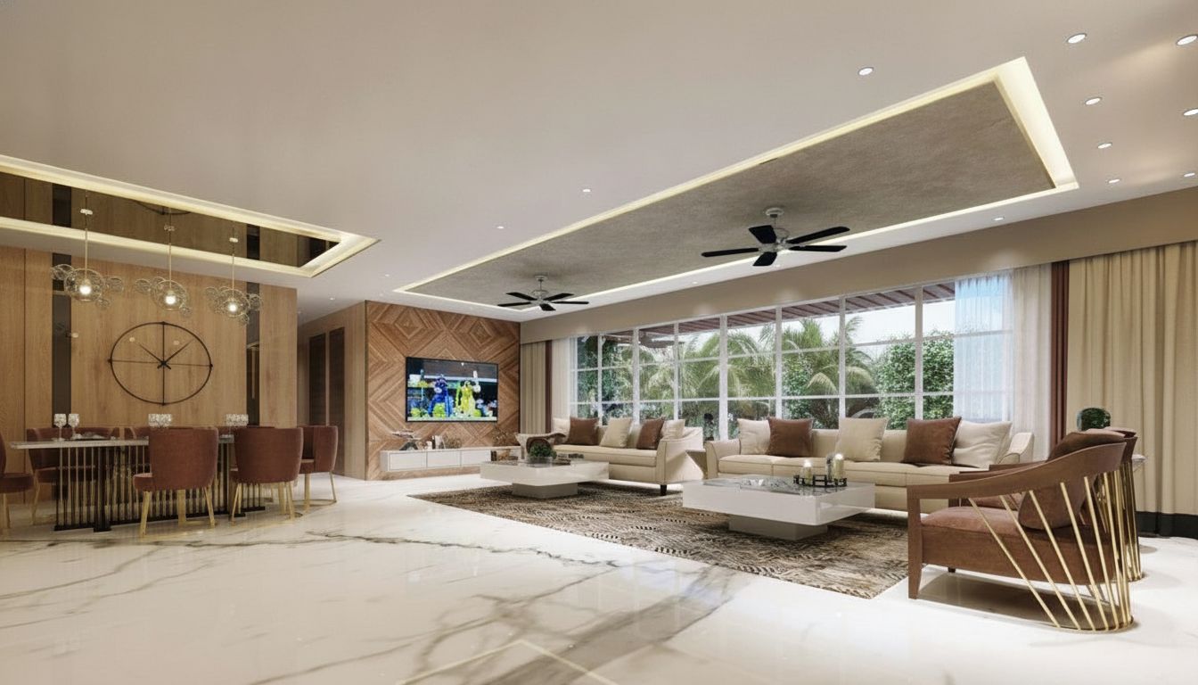 Refined interior living space in a luxury landed home